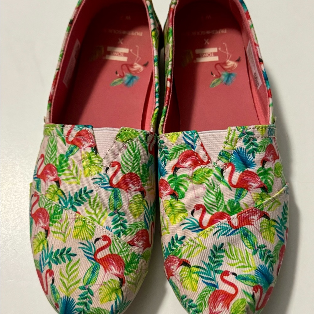 Tom’s Alpargata Flamingo Print Slip-On Shoes